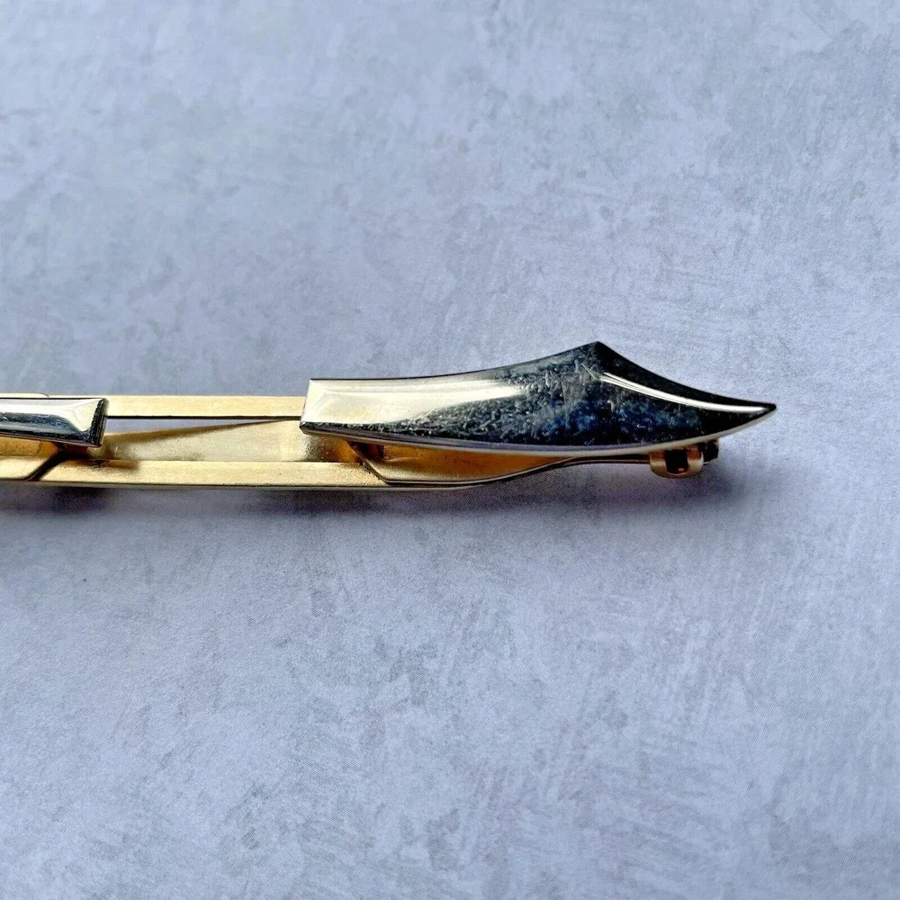 Vintage ANSON Gold Tone Sword Knife TIE‎ CLIP 3 1/2